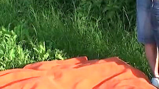 Big boobs blonde outside pussy licking pussy fucking in dogging position