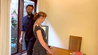 Naughty schoolgirl gets spanked and fucked in the principal's office