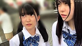 Horny japanese teen gagging for big asian cock in her throat