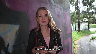 Public Agent Picked up this athletic blonde in the rain