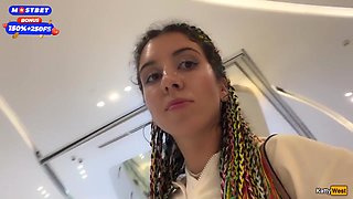 Katty West In Blowjob In Public Toilet At A Shopping Mall - Public Cumwalk