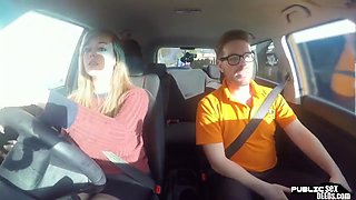 Tattooed Driver Rides Instructor In Pov Car Fuck