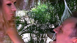 Outdoor handjob on beach with cumshot