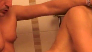 Cute France Blondie Got Big Load of Cum in Shower