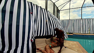 Blonde MILF Carlie Vixen Gets a BBC Poolside