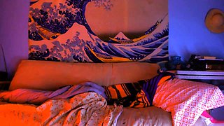 Lovely Amateur teen brunette masturbating outdoor