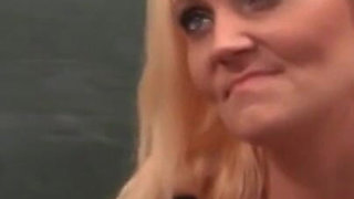 Blonde babe orgy party in the college