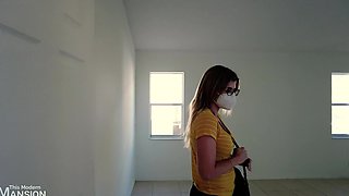 Beautiful milf Cory Chase in hot glasses and bikini in reality porn.