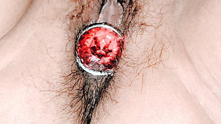 First time butt plug insertion and then fingering to orgasm.