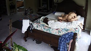 Mature asian couple have sex under IP cam