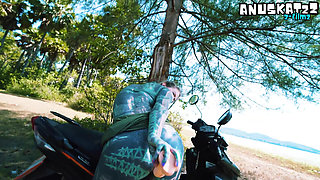 Public Squirt  - ANAL sextoy solo - outdoor fun
