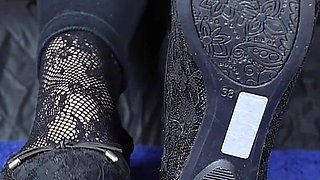 Amateur Cockbox Trampling and Ballbusting in Ballerina and Nylon Socks