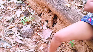 Desi Outdoor Fuck. Indian Bhabi Fucking Husbend's Brother Big Dick in Forest. Telugu Dirty Talks.
