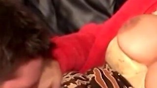 Big natural boobs mil loves young cock in pussy in mouth