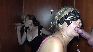 Vicky and Jenny Glory Hole Blow