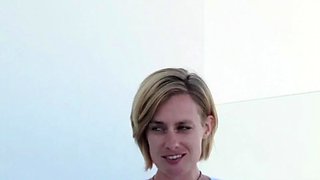 Blonde emo amateur solo masturbation