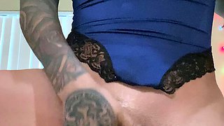 Stacked brunette goes solo toys and masturbation