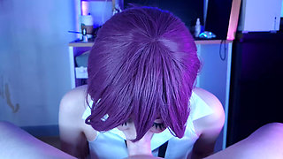 Reze Fucks Denji with Her Big Oiled Ass, Makes Him Cum with Her Thick Thighs Chainsaw Man