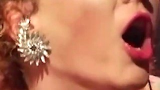Big Tits Brunette Is a Perfect Fuck Doll and Sucks Two Dicks in a Threesome