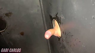 My Husband Took Me And My Friend To The Gloryhole To Suck And Give It Really Well, To The Recipients!