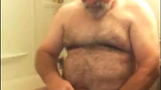 Grandpa jim stroke on webcam