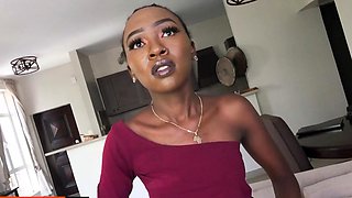 Bubble Butt Black Teen Pussy Stretched
