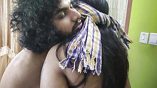 Old traditional dress with sex and blow job of Vaishnavy and Sharun Raj, Mallu couple dress removal sex and blow job, Hot couple