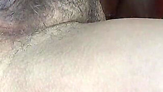 Step Aunt Anya Puts on Stockings and Shows Her Hairy Pussy