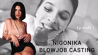 Strict Casting Manager Teaches New Model how to Suck Dick with Saliva _ Nigon...