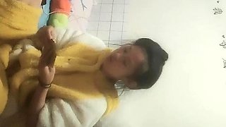 Cute amateur Asian web cam girl teases her great body