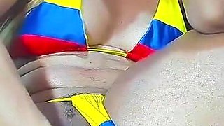 Colombian Girl Deep Bigger Dildo Until Squirt Alot Drinking All Hot Juices Daddy Lovee