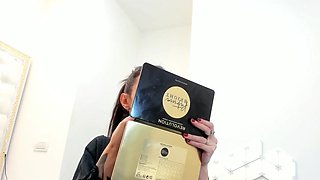 Skinny big natural tits babe webcam solo tease