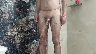 Indian police officer get shower
