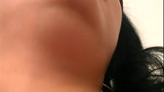 Amateur Brunette in Mask and Sexy Black Stockings Fingers Her Pussy and Has Solo Sex