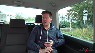 Student convinced to come with strangers in van and need to fuck