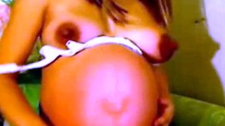 Pregnant Amateur with Big Tits on Webcam