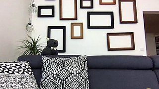 Blonde tight pussy babe solo toy fun in glamour masturbation