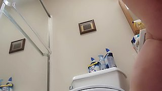 71 Year Old Granny with Hairy Pussy Cleaning My Bathroom