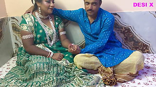 Suhag rat--- Frist night after marriage -- newly bride eating cum like a bitch