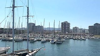 Beach Threesome Gangbang for Curvy Latina Big Tits