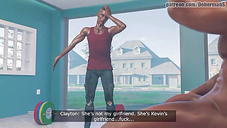 Gym trainer fuck his wife and cum inside her