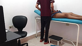 Doctor ends up masturbating a beautiful young woman in his office