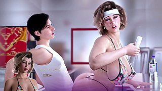 Game play of an animated adult visual novel featuring Apocalust with Xxxninjas
