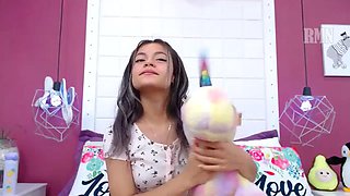 Solo woman teasing