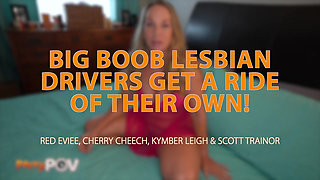 Big Boob Lesbian Rideshare Drivers Get a Ride of Their Own!
