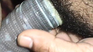 Fucking my teen girlfriend with condom and fingering in pussy