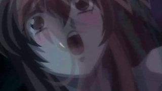 Busty hentai hot sucking stiff dick and swallowing cum