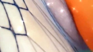 Blonde tight pussy babe solo toy fun in glamour masturbation