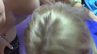 2 bi-girls play with themselves and the cameraman - Part 2