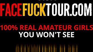 Petite Amateur Latina With Tight Throat Gags On BWC During Rough Face Fuck!